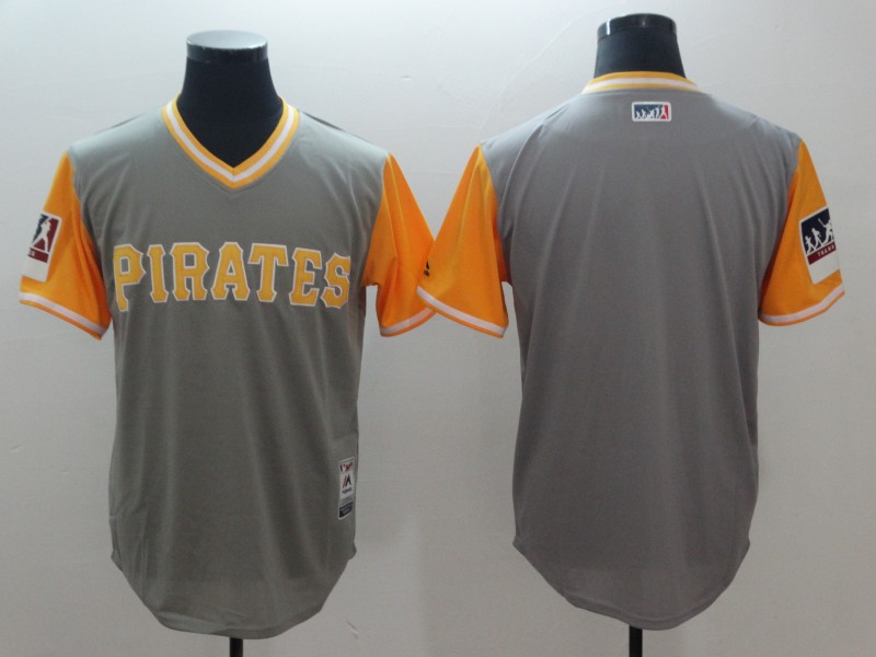 2018 Men Pittsburgh Pirates Blank Grey New Rush limited MLB Jerseys